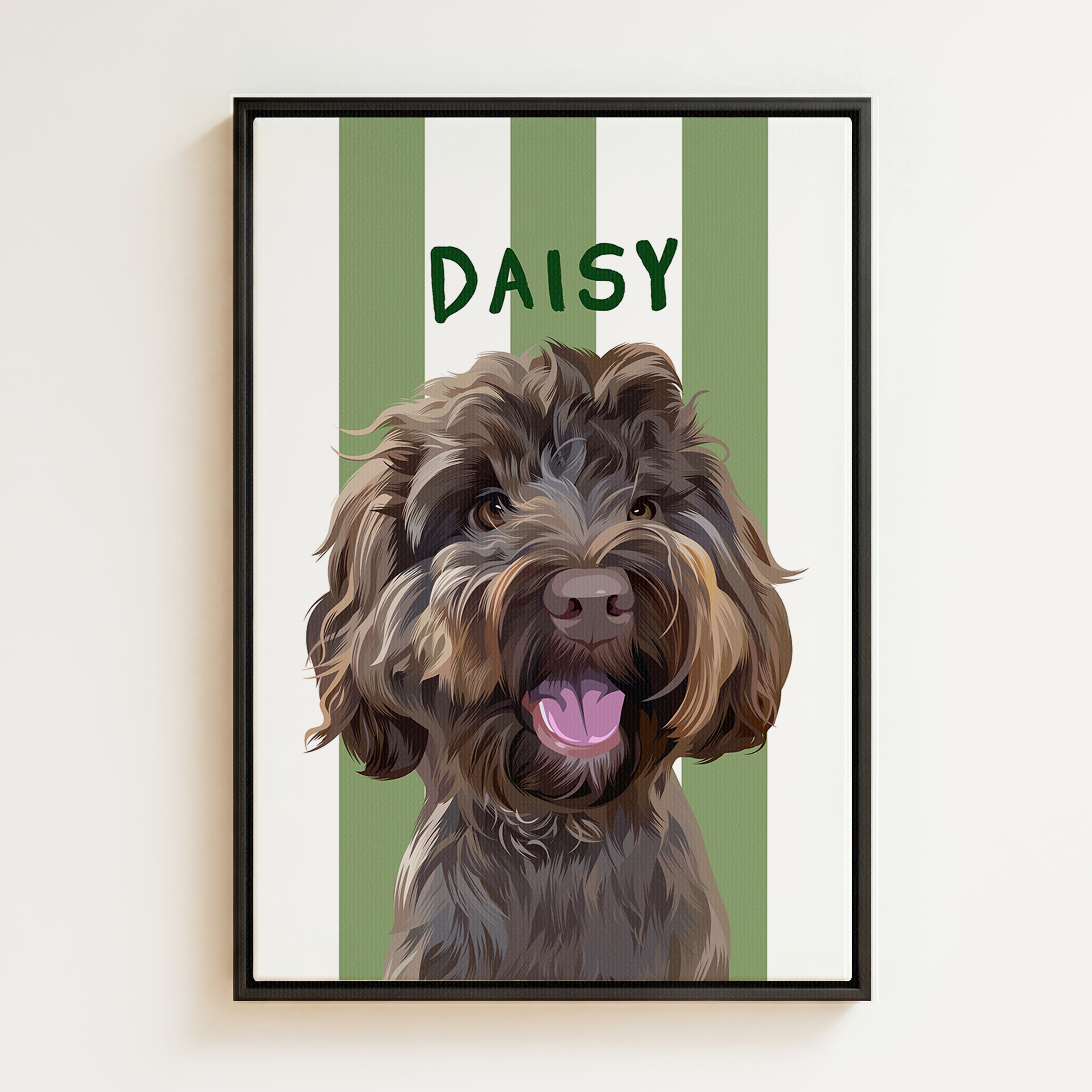 Stripy | Custom Pet Portrait Canvas