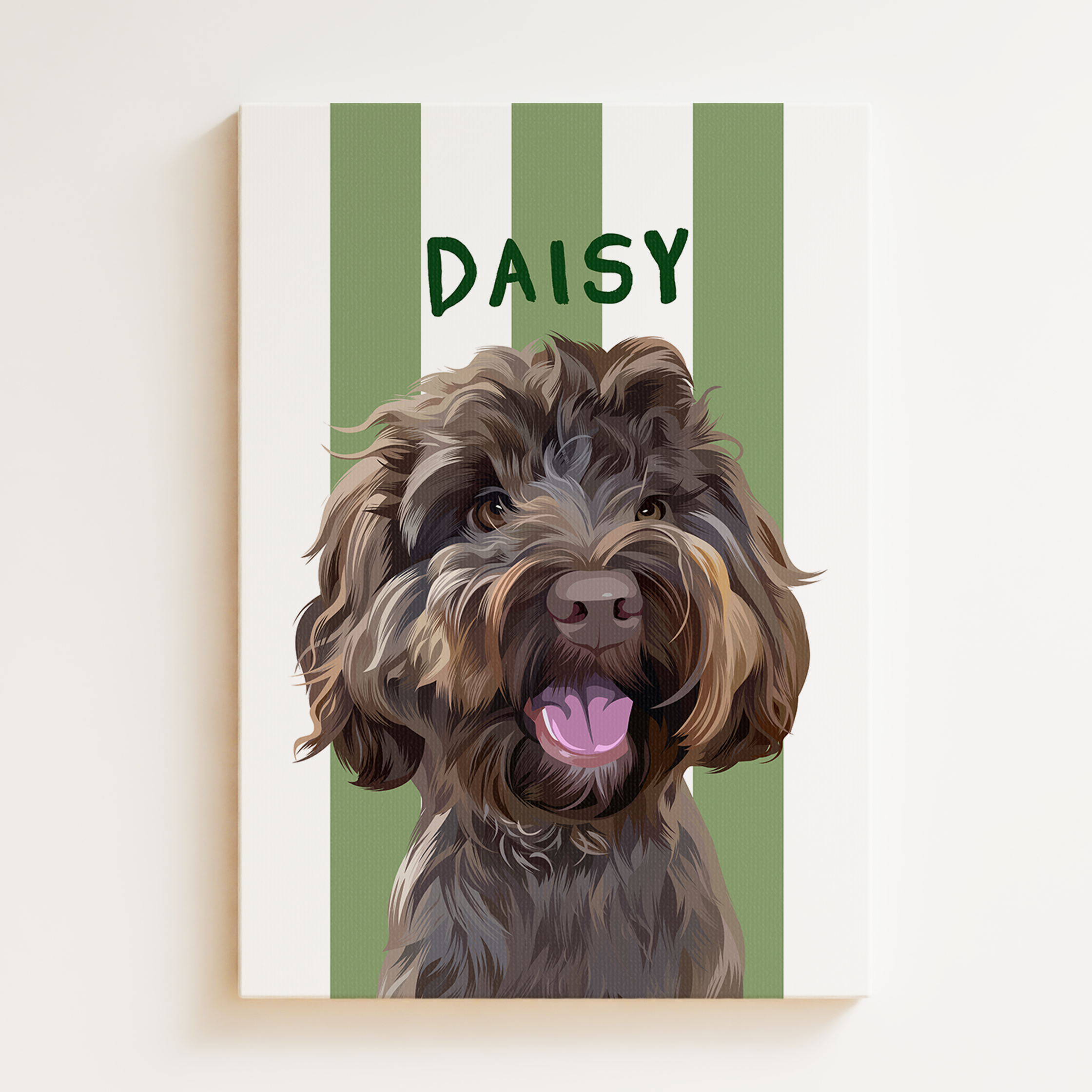 Stripy | Custom Pet Portrait Canvas