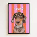 Stripy - Custom Pet Portrait Canvas