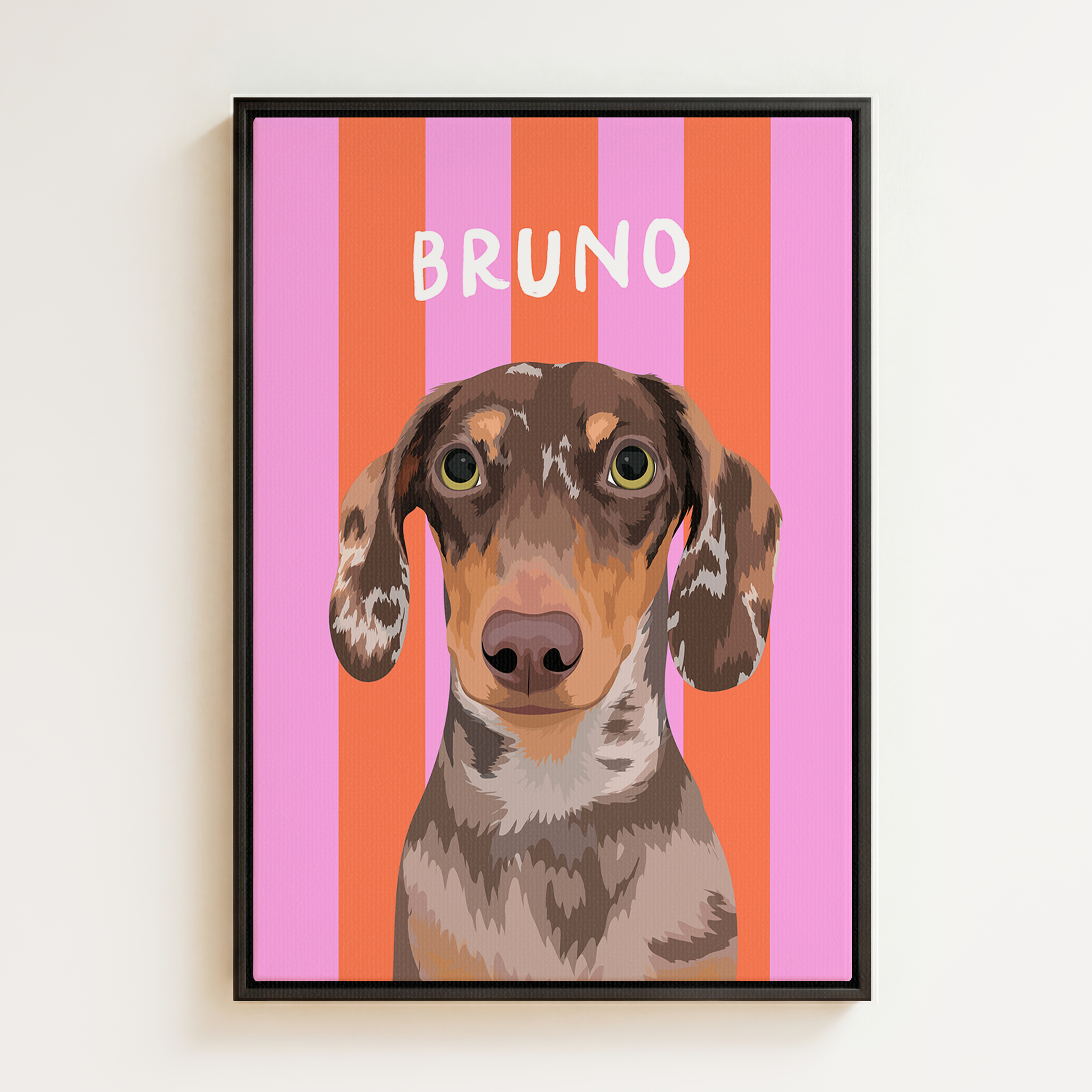 Stripy | Custom Pet Portrait Canvas