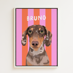 Stripy - Custom Pet Portrait Canvas
