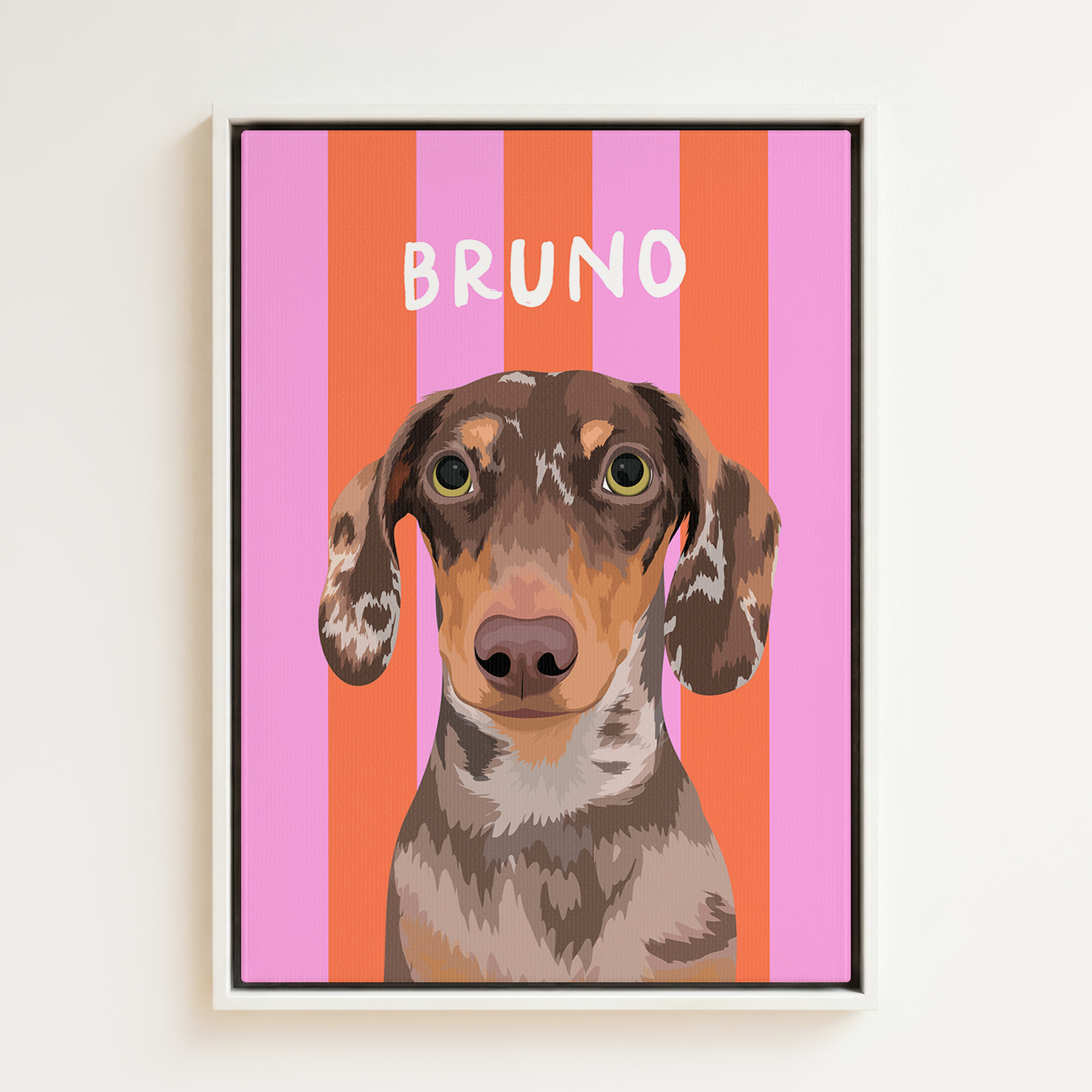 Stripy | Custom Pet Portrait Canvas