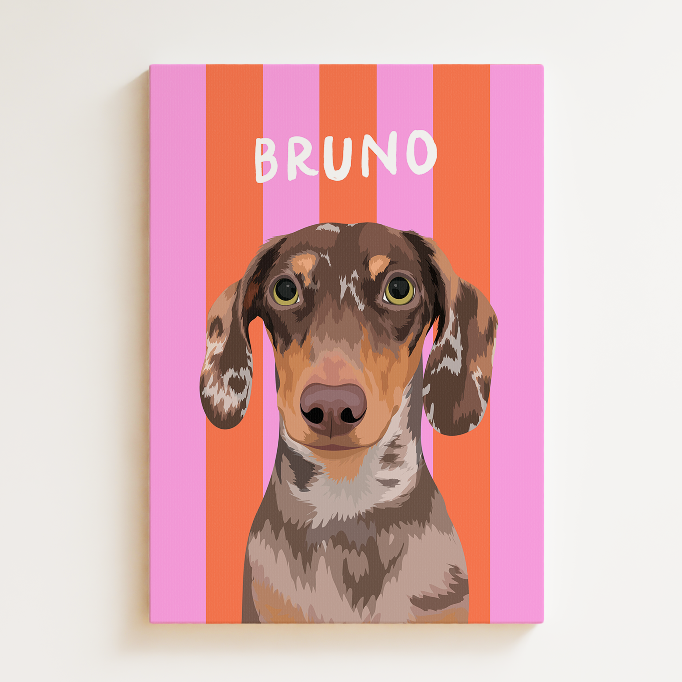 Stripy | Custom Pet Portrait Canvas