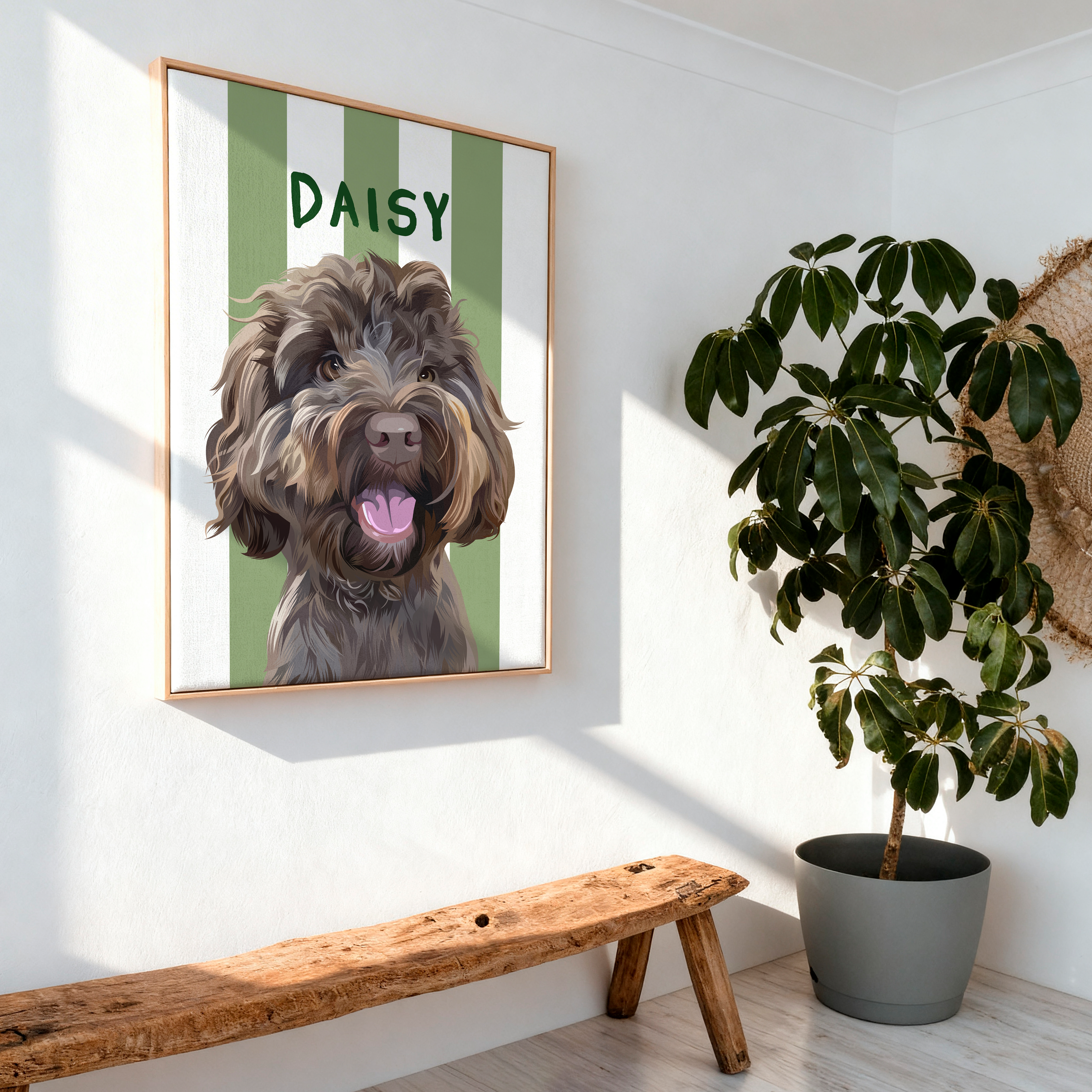 Stripy | Custom Pet Portrait Canvas