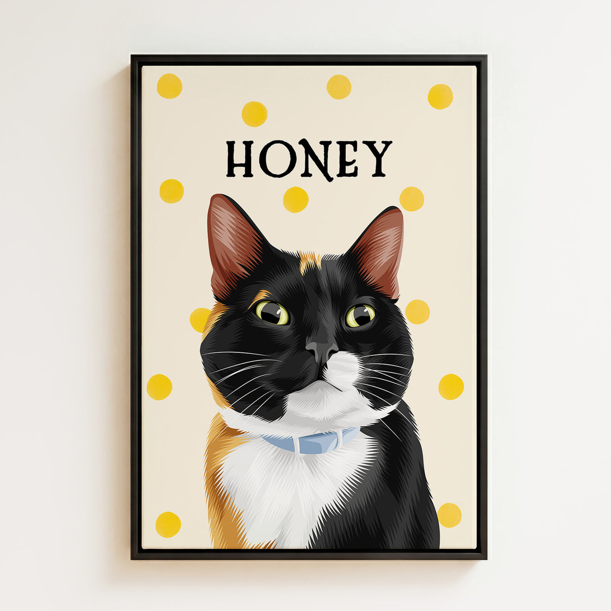Polka Dot | Custom Pet Portrait Canvas
