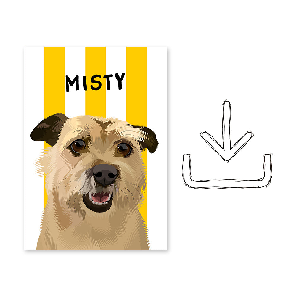 Stripy | Custom Pet Portrait