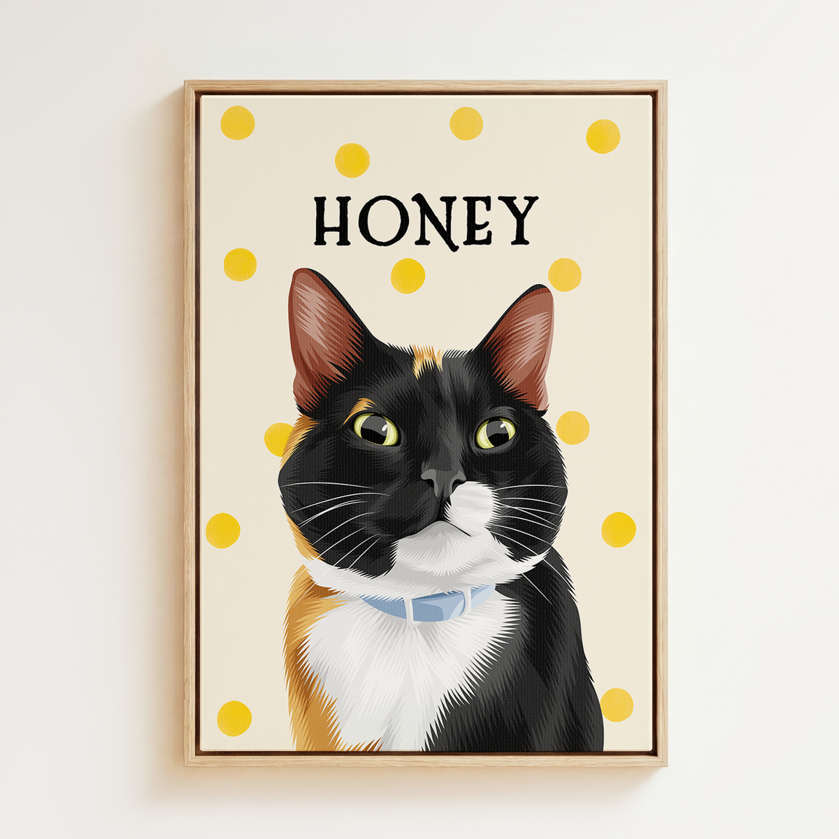 Polka Dot | Custom Pet Portrait Canvas