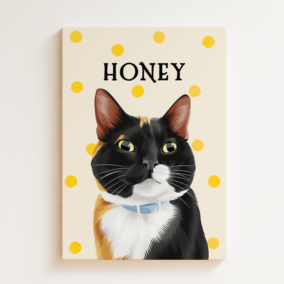 Polka Dot | Custom Pet Portrait Canvas