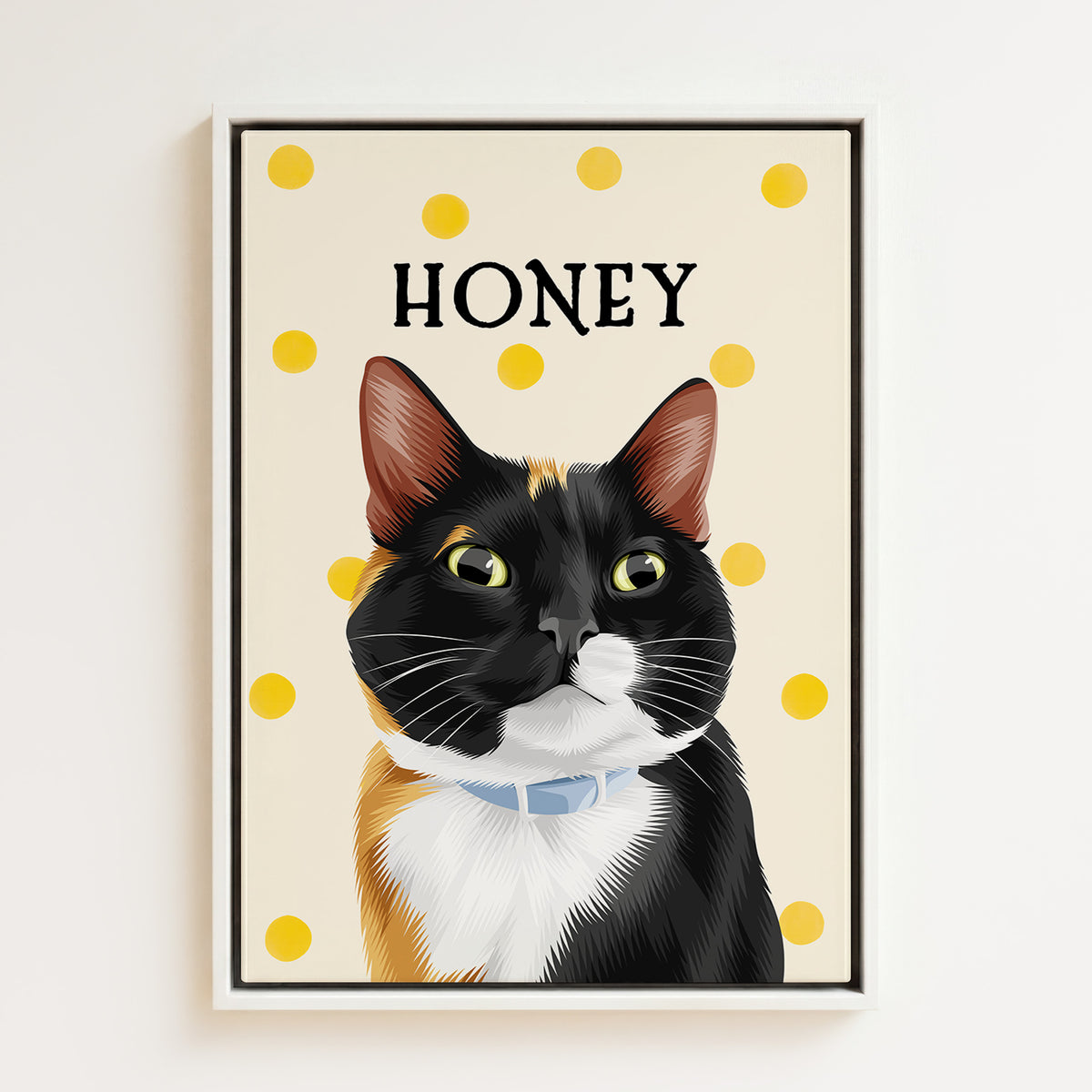 Polka Dot | Custom Pet Portrait Canvas