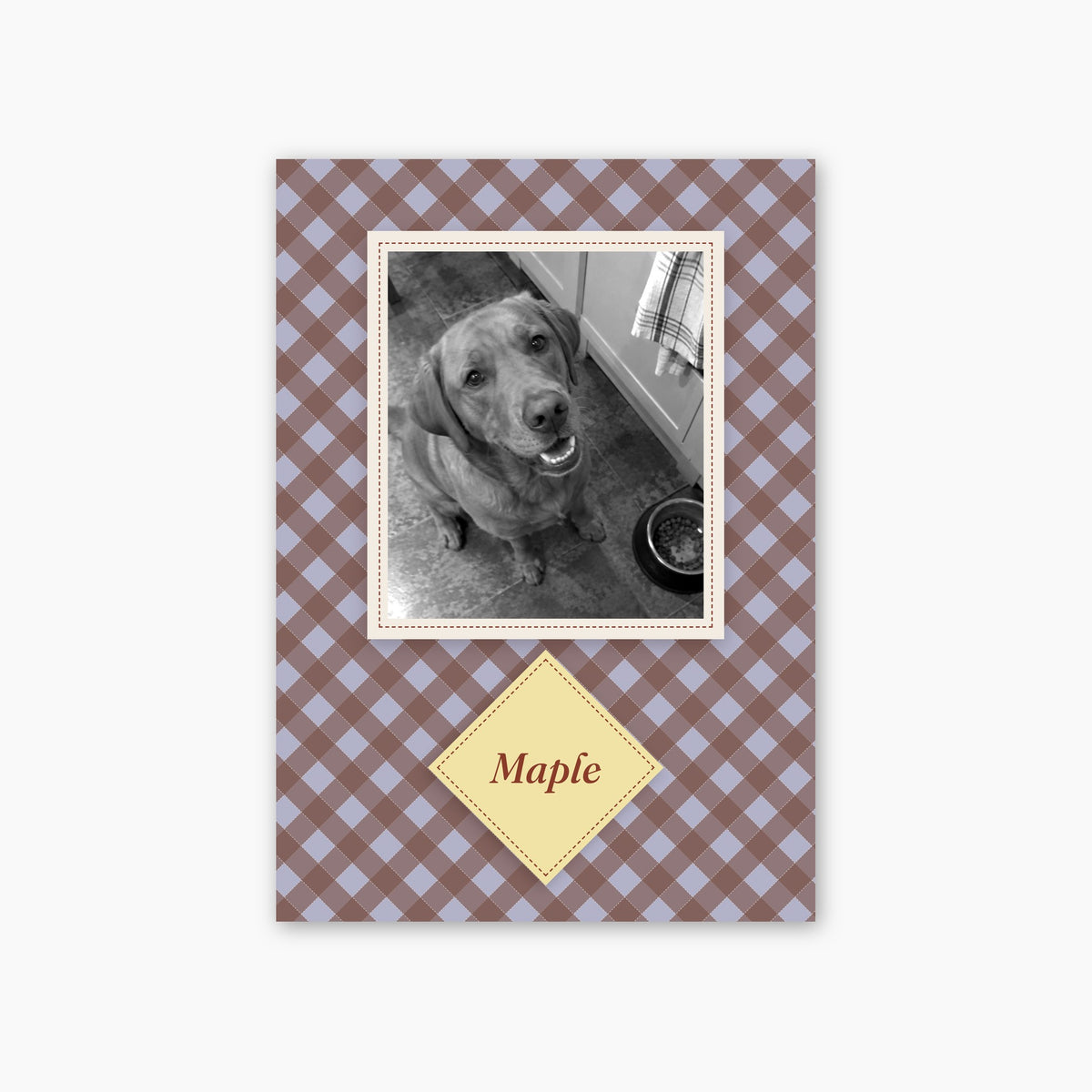 Picnic Check custom pet photo print unframed