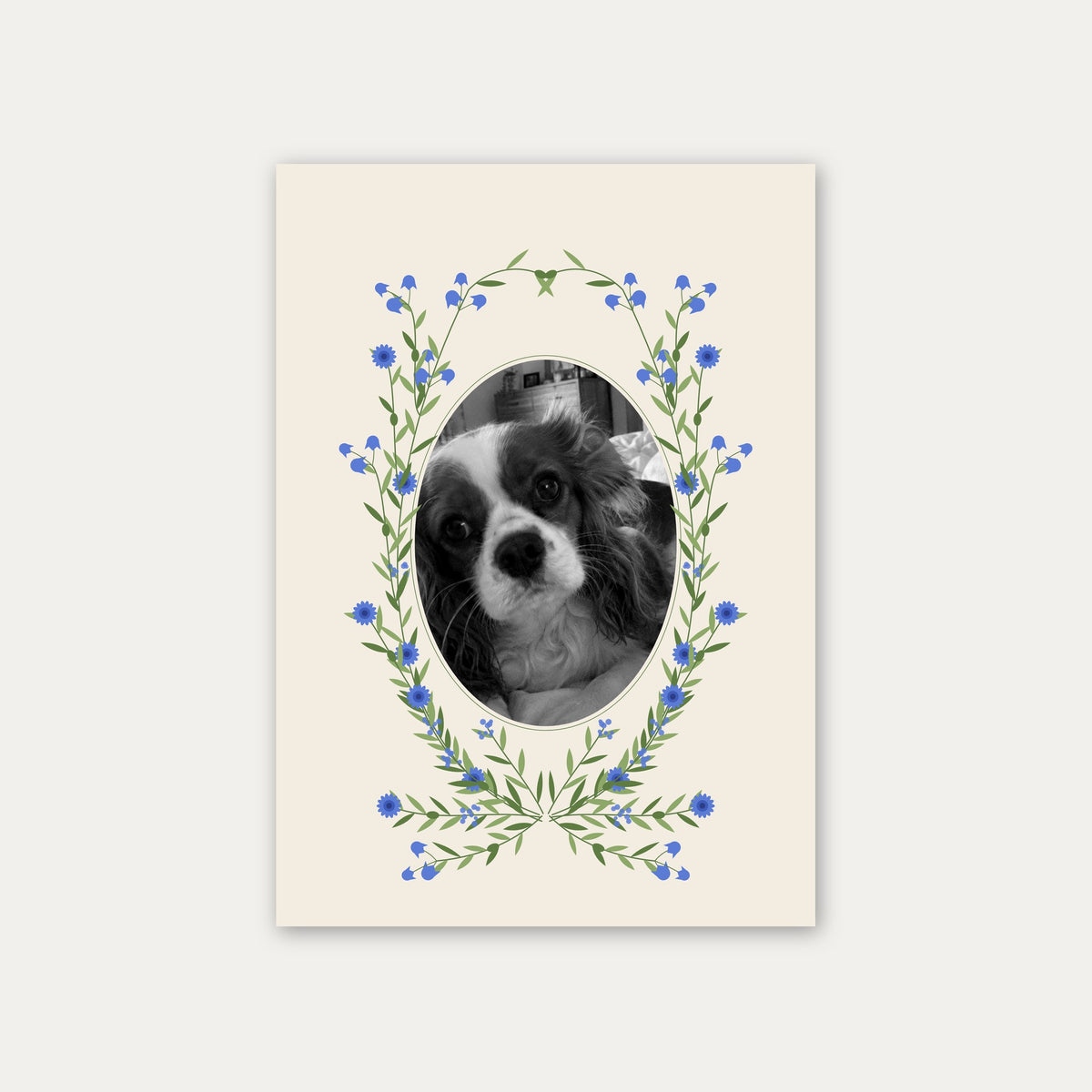 Wildflower Wreath custom pet photo print unframed