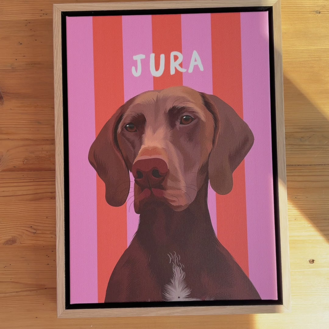 Stripy | Custom Pet Portrait Canvas