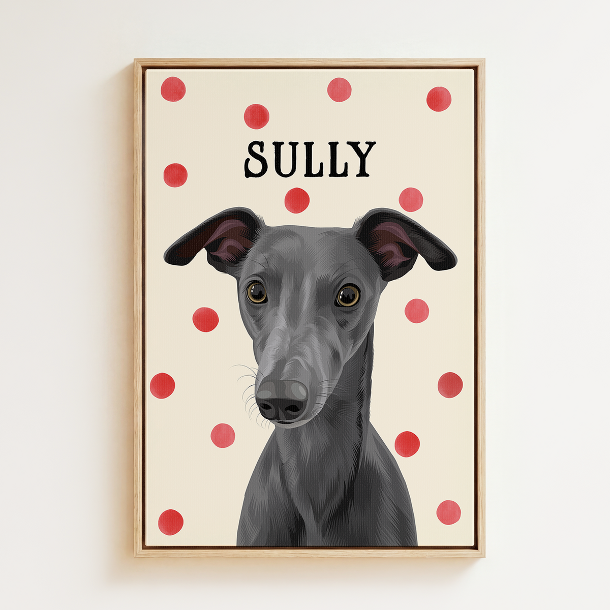 Polka Dot | Custom Pet Portrait Canvas