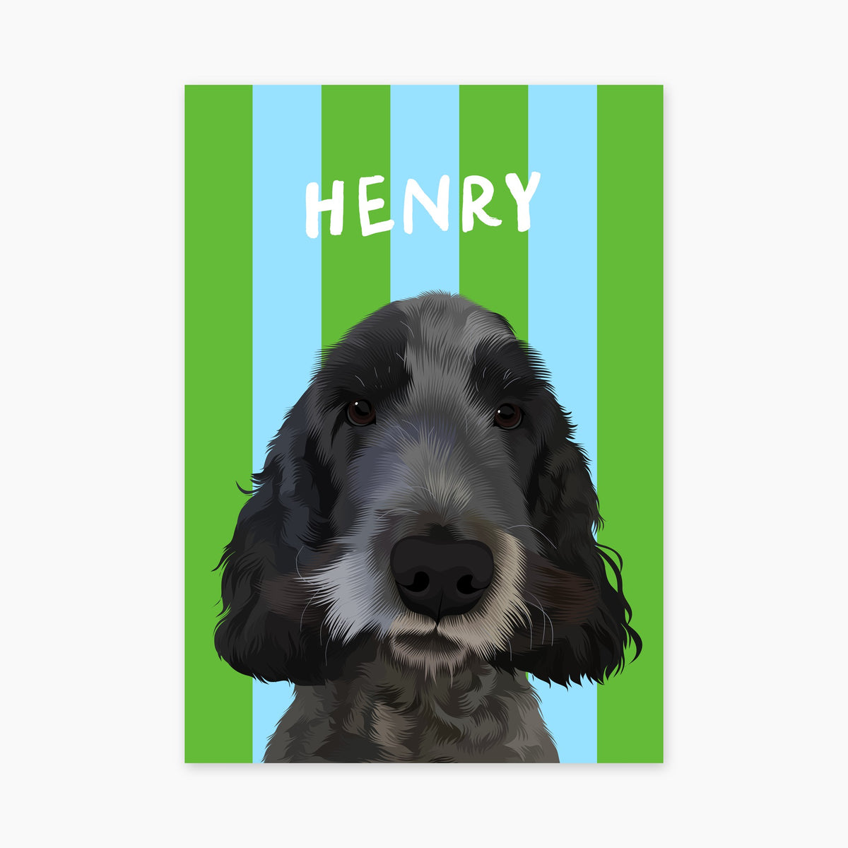 Green & Sky Blue unframed print